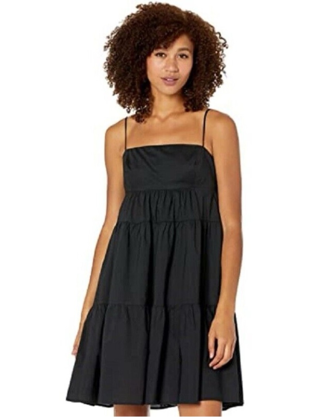 Levi’s Clea Tiered Babydoll Mini Dress - Black Cotton